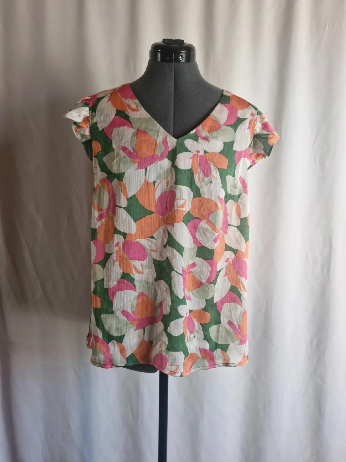 Blouse fluide Suzzy & Milly fleurie – Taille S – Manches volantées – Esprit printanier